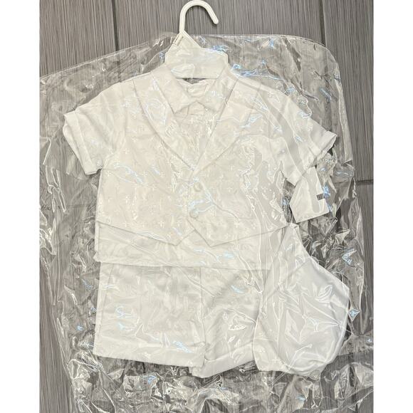 Baby Boy Christening Baptism Outfit White Size 9-12 Months Made In USA - Picture 7 of 7